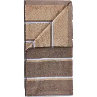 Zone Denmark Handduk - 100% bomull - 50x100 cm - Denmark Sauna - Randig Taupe