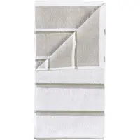 Zone Denmark Handduk - 100% bomull - Badhandduk 70x140 cm - Denmark Sauna - Randig White