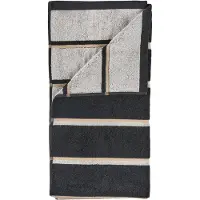 Zone Denmark Handduk - 100% bomull - 50x100 cm - Denmark Sauna - Randig Black