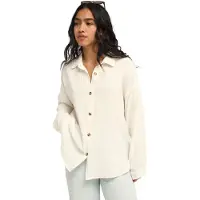 Roxy - Varumärken - Morning Shine Shirt Coconut Milk för UnisexBomull - Storlek L - Beige
