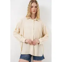 Bigdart Oversized långärmad knäppskjorta