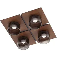 LUCANDE Taklampa Eiko , Mörkt trä, Vardagsrum / matsal, Syntetmaterial, Modern, Taklampa