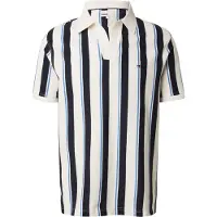 Tommy Hilfiger T-shirt 'Relaxed Fit Stripe Crepe' blå / marinblå / vit