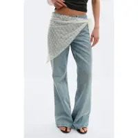 Gina Tricot  - Embroidery hip scarf - halsdukar & scarves - Vit - ONESIZE - Dam