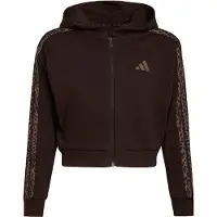 Adidas Sportsweatjacka brokad / mörkbrun / svart