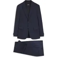 BOSS Slim-fit suit in micro-patterned virgin wool