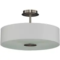LINDBY Taklampa Josia , dimbar, Vitt / opal, Hall, Textil / tyger / siden, Modern, Taklampa
