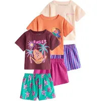 Next Pyjamas ljusbeige / grön / orange / burgunder