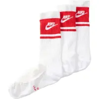 Nike Strumpor Everyday Elevated 3-pack - Vit/Röd, storlek XL: 46-50