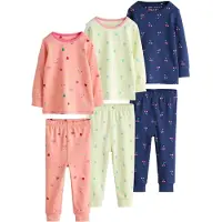 Next Pyjamas marinblå / ljusblå / pastellgrön / pitaya