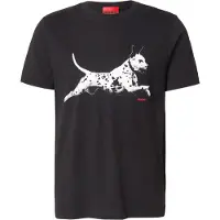 HUGO T-shirt 'Dirunn' svart / vit