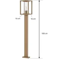 LUCANDE Pollare uthomus Ferda , dimbar, Brun / rost, Aluminium / grå / zink, Modern, Utomhuslampa