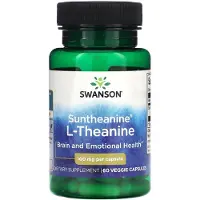 Swanson Health , Suntheanine L-Theanin, 100 mg, 60 Veggie Capslar