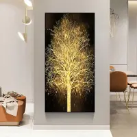DIMENGQI Abstrakt Lyx Blommor Duk Målning Vita Blommor Rika Träd Väggkonst Posters Prints Vardagsrum Veranda Heminredning Cuadros 50x100cm