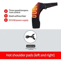 Binchi Health Electronics Elektrisk Uppvärmd Axelmassager 3 Lägen Timer Temperaturkontroll Fryst Axelavlastning Muskelreparation Julklapp UK-Plug
