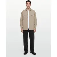 Armani Exchange för män. XM002191AF21226U6107 Skjorta Regular Fit beige (XL), Casual, Bomull, Kort ärm