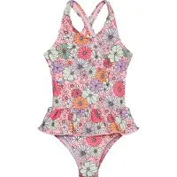 Color Kids Baddräkt - Coral Blush m. Tryck - - 8 år (128) - Badkläder