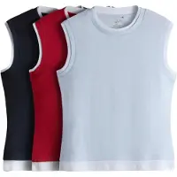 The Set Topp nattblå / pastellblå / mörkröd / vit