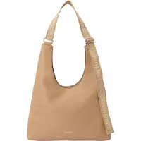 Calvin Klein Axelremsväska 'Logo Strap Shoulder' ljusbrun