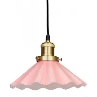 PR Home Pendellampa August, Ø 25 cm, rosa, stickkontakt August, Violett / rosa / rosè, Vardagsrum / matsal, Glas, Pendellampa