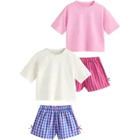 Next Pyjamas beige / mörkblå / fuchsia / ljusrosa