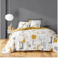 Esprit sängkläder set med geometriskt mönster GEOMELO, 240 x 220 cm
