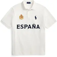 Ralph Lauren för män. 710B20854001 Polo de España Classic Fit vit (S), Casual, Bomull, Kort ärm