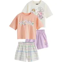 Next Pyjamas 'Peppa Pig' ljuslila / aprikos / ljusrosa / vit