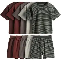 The Set Pyjamas mörkgrå / gran / pastellgrön / vinröd / mörkröd