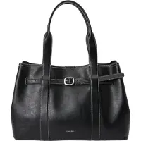 Calvin Klein Hinkväska 'Buckle Metallic Logo Tote' svart
