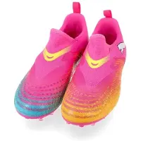 Puma Future 9 Match Laceless MG Showtime - Rosa/Orange/Blå/White Barn - Multi Ground (MG), storlek 33
