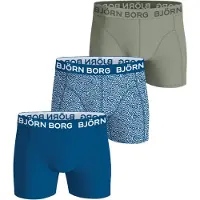 Björn Borg Cotton Stretch Boxers 3-pack Blå, XL