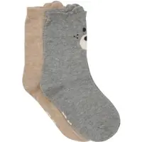 Minymo Strumpor - Noos - 2-pack - Light Grey Melange - - 27/30 - Strumpor