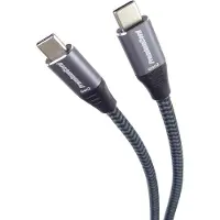 PremiumCord USB-C 3.2 gen2 kabel, flätad 100W, 2 m