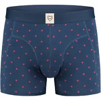 Adam Boxershorts 'Valentijn' nattblå / röd