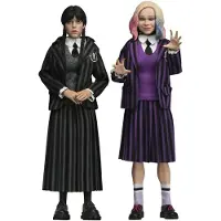 NECA Wednesday Addams Nevermore Uniform Enid Figur 2-pack 20 Cm