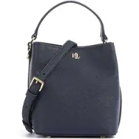 Ralph Lauren för kvinnor. 431969365003 Liten Reese-väska i marinblått korslagt läder (OSFA), Casual, Hud, Marino