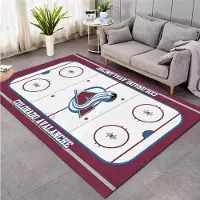 Karpetti Ishockey 3D Matta Matta för Matsal och Vardagsrum Halkfri Maskintvättbar Områdesgolvmatta Mjuk Sovrum Sportmatta 80x120cm