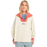Quiksilver Sungai Block Half-Zip Fleecetröja bone white, L