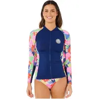 Rip Curl Party Wave Upf Långärmad Rash Guard Med Hel Dragkedja