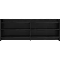 vidaXL TV-skåp 135 x 33 x 47 cm Svart ek Konstruerat trä