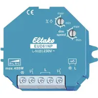Eltako EUD61NP-230V, Lysdæmper &amp kontakt, Monterbar, Blå, Hvid, 230 V, 20 W, 400 W