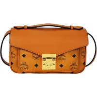 Mcm Lagerblomma Spänne Avtagbar Justerbar Axelrem Belagd Canvas Och Läder Mellanstor Axelväska Crossbody Handväska MWRFSXT01CO001 Basic Set (Bag+Dust Bag)