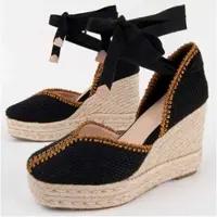 Montevita Wedge Espadrille Balenci12 Svart