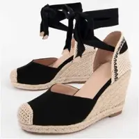 Montevita Alpargata De Cuña Para Mujer. Balenci8 102923 40 svart