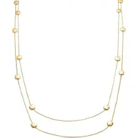 Luxenter vit pärlhalsband avslutat i 18K gult guld - Tislain