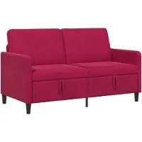 vidaXL Soffa med förvaring Vinröd 152 x 78 x 87 cm Polyester