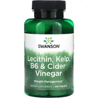 Swanson Health Lecitin, Kelp, B6 & Äppelcidervinäger, 240 Tabletter