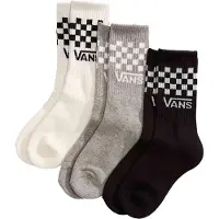 Vans - Classic Check Crew Socks Black/White för UnisexBomull - Barnstorlek XS - Svart