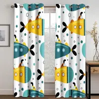 A Family Of Home Textiles 3D Regnbåge Söt Koala Billiga Tecknade Barns Tunna Fönstergardiner för Flickor Pojkar Vardagsrum Sovrum Inredning 2 Paneler 220W240H(CM)87x95in&Hook
